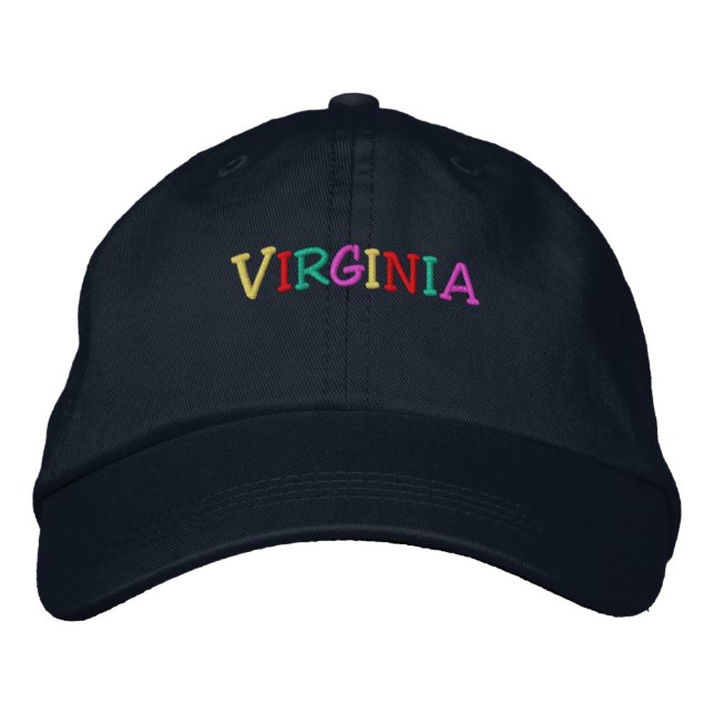 Namedrop Nation_Virginia multifärgad Broderad Keps (Framsida)