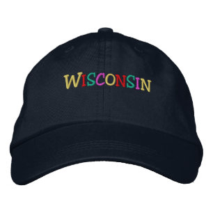 Namedrop Nation_Wisconsin-multifärgad Broderad Keps
