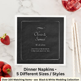 Names Date Message Black White Infinity  Pappersservett