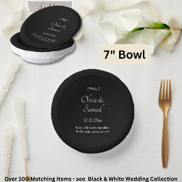 Names Date Message Black White Infinity Scroll, 7"