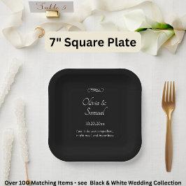 Names Date Message Black White Infinity Scroll, 7"