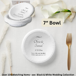 Names Date Message Black White Infinity Scroll, 7"