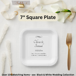 Names Date Message Black White Infinity Scroll, 7"