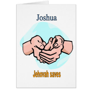 Names&Meanings - Joshua Hälsningskort