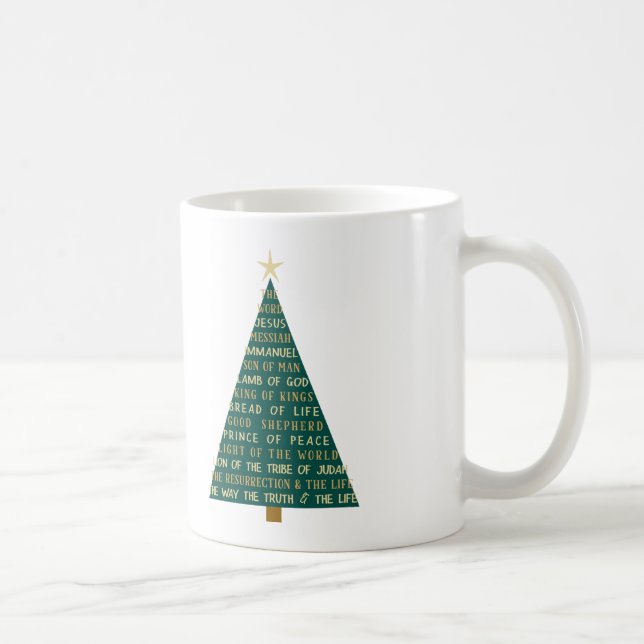 Names of Jesus Christmas Tree Kaffemugg (Höger)
