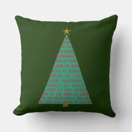 Names of Jesus Christmas Tree Kudde