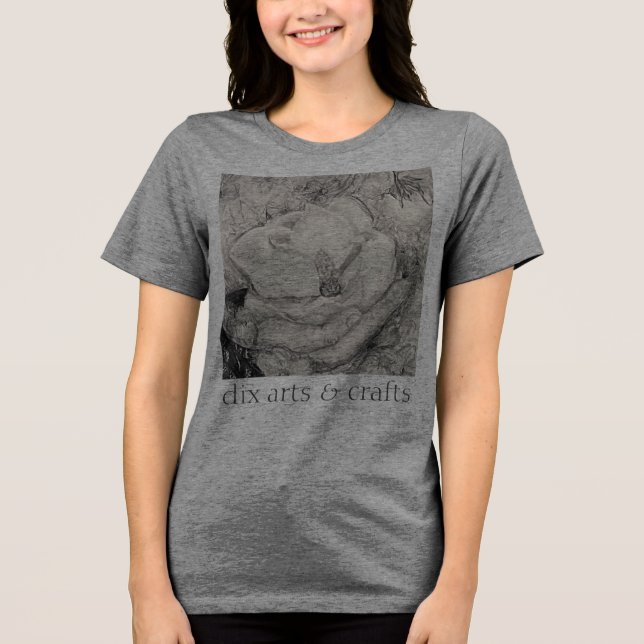 namesake magnolia, blommor, tyg, bomull och hand t shirt (Framsida)