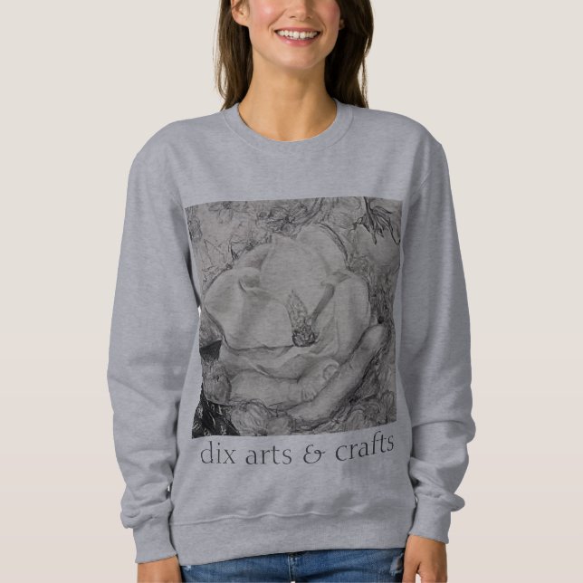 namesake magnolia, blommor, tyg, bomull och hand t shirt (Framsida)