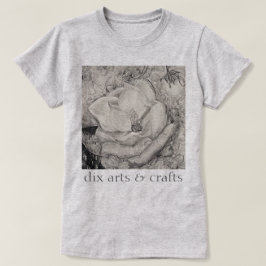 namesake magnolia, blommor, tyg, bomull och hand t shirt