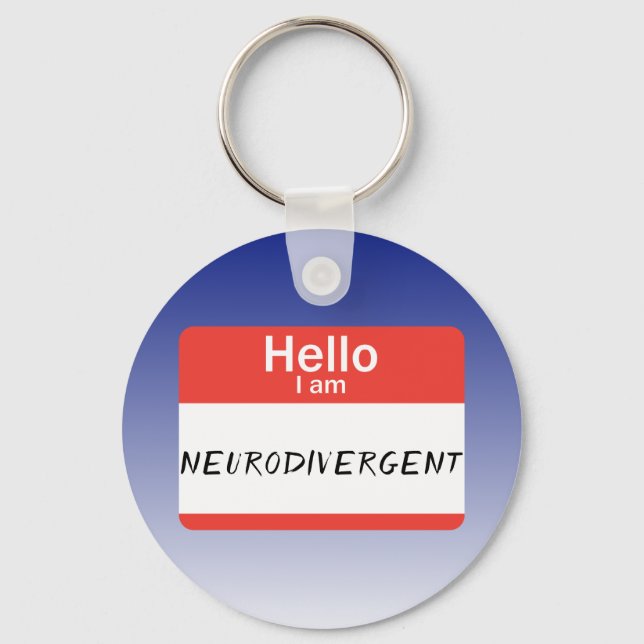 Nametag Neurodivergent Nyckelring (Framsida)