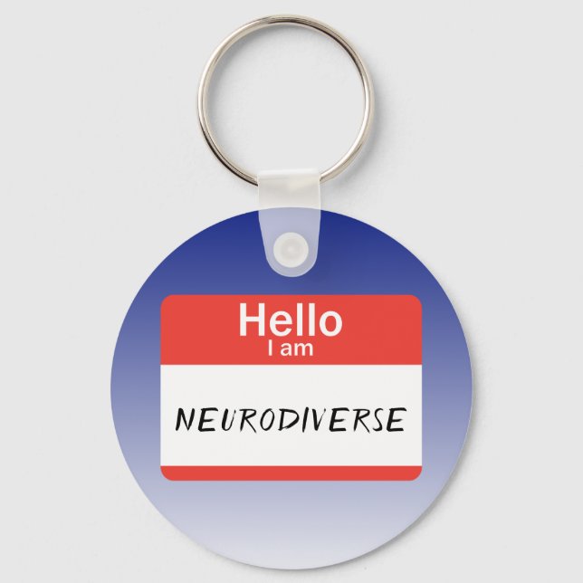 Nametag Neurodivergent Nyckelring (Framsida)