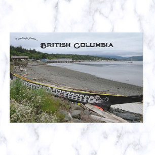 Namgis Dugout Canoe i Alert Bay British Columbia Vykort