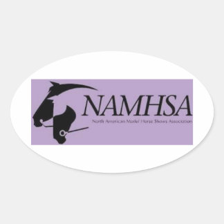 NAMHSA Horse Logotyp Stickers Ovalt Klistermärke