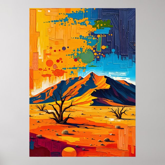 Namib Desert - Timless Dunes of Guld Poster (Framsidan)