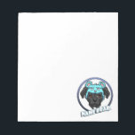 NamiBear-Logotyp Anteckningsblock<br><div class="desc">Nami Bear är en bull. Det enda skrämmande sak om henne är björnhatten hon bär! Det här är en teckning av en svart bull hund som bär en blå björnhatt med ett grumpy ansikte. Hund ser söt ut, men björnen ser skrämmande ut! Vi försöker förespråka att det ska finnas en...</div>