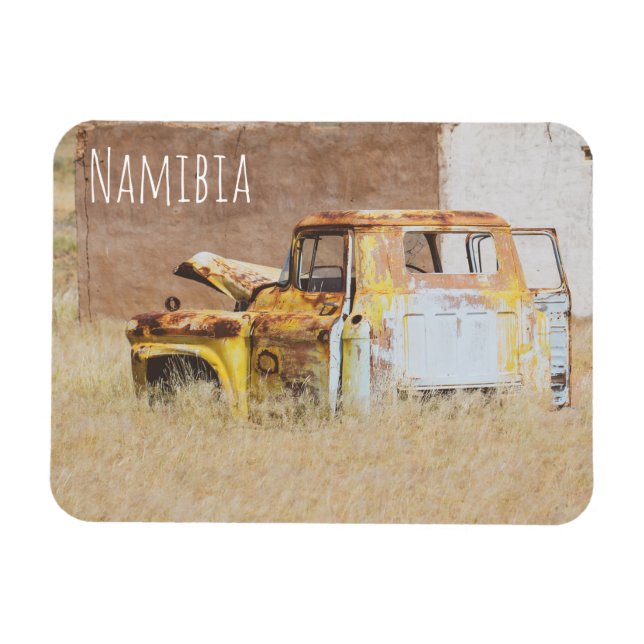 Namibia Afrika Abandoned Car Wreck liggande Magnet (Horisontell)