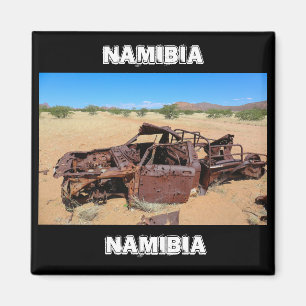Namibia Afrika Car Wreck Bullet Hål liggande Magnet