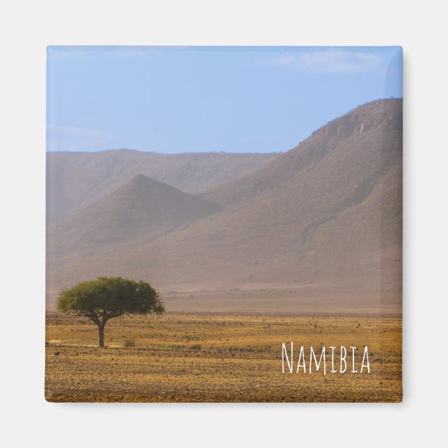 Namibia Afrika Desert Scenery liggande natur Magnet (Framsidan)