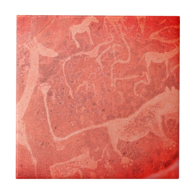 Namibia Afrika Namibian Sten Art Painting Kakelplatta (Framsidan)