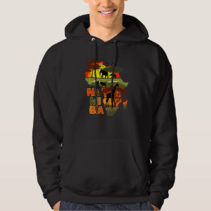 Namibia Afrika Sunset Continent Nature Vilda djur Hoodie