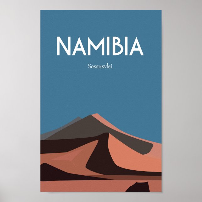 Namibia afrika Travel Poster vintage (Framsidan)