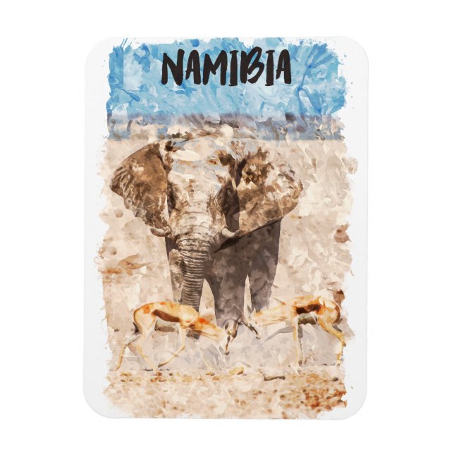 Namibia Afrika Wildlife Safari Magnet (Vertikal)