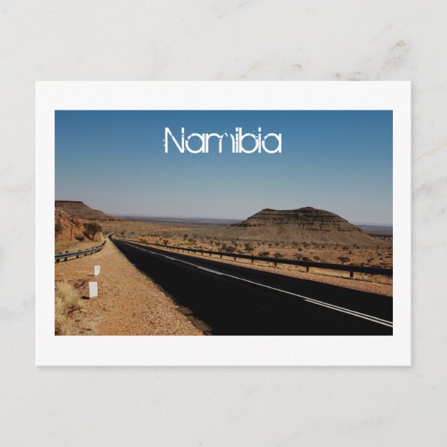 Namibia Desert Road liggande natur Vykort (Framsida)