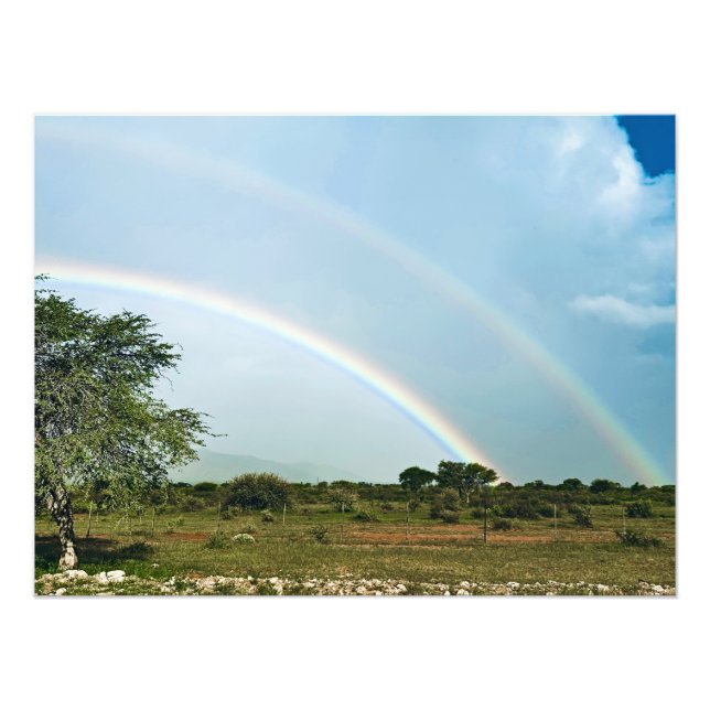 Namibia Dubbla Rainbow Fototryck (Framsidan)