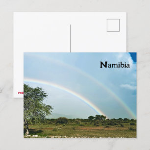 Namibia Dubbla Rainbow Vykort