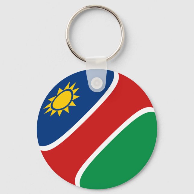 Namibia Fisheye Flagga Keychain Nyckelring (Framsida)
