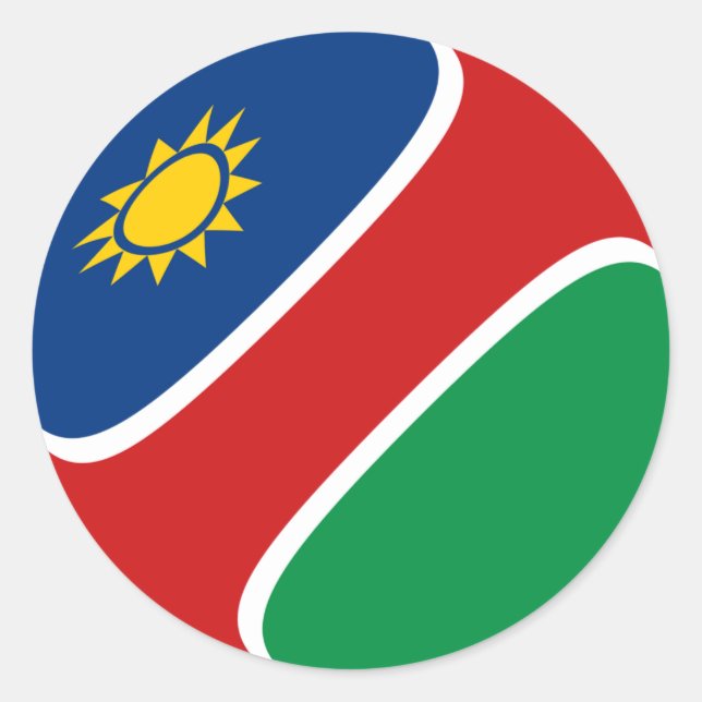 Namibia Fisheye Flagga Klistermärke (Framsida)