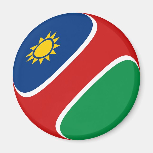 Namibia Fisheye Flagga Magnet (Framsidan)