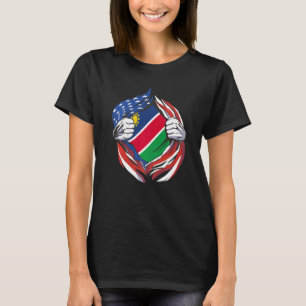Namibia Flagga American Proud of My Namibian Herit T Shirt