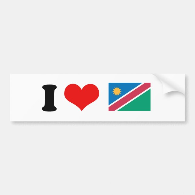 Namibia flagga bildekal (Framsidan)
