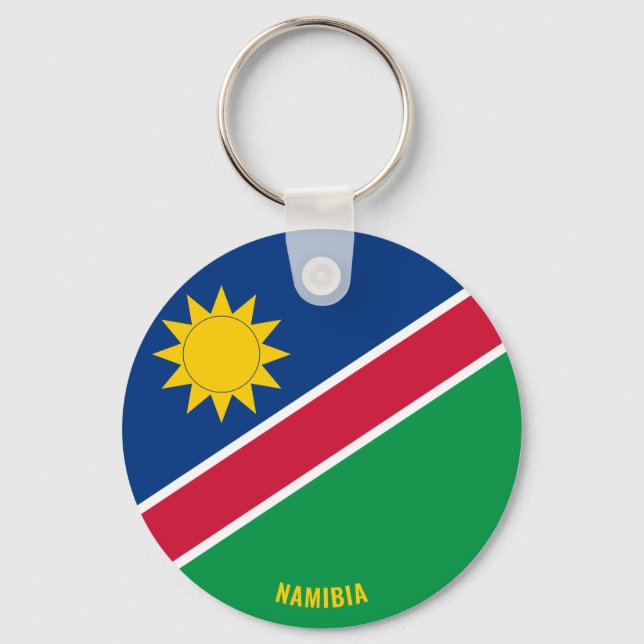 Namibia Flagga Charming Patriotic Nyckelring (Framsida)