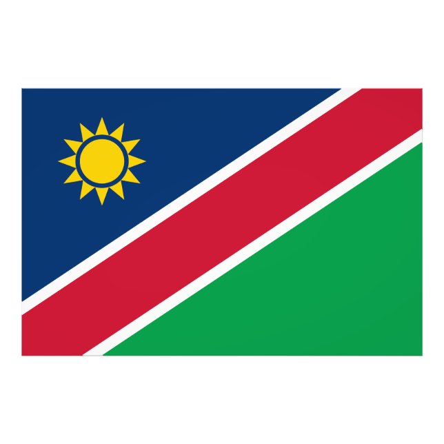 Namibia Flagga Fototryck (Framsidan)