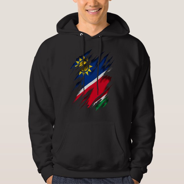 Namibia Flagga Hoodie (Framsida)