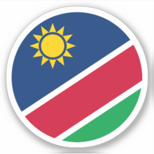 Namibia Flagga Rund Klistermärke Klistermärken