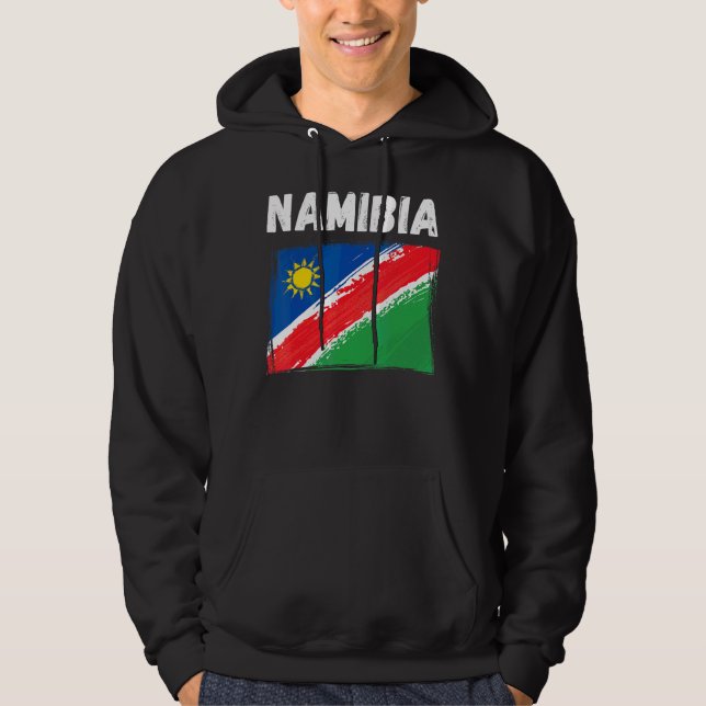 Namibia Flagga Souvenir Hiking Helgdag 2022 Hoodie (Framsida)