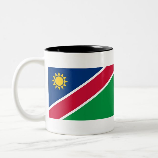 Namibia Flagga Två-Tonad Mugg (Vänster)