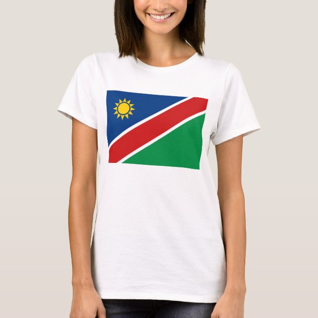 Namibia Flagga x Karta T-Shirt (Framsida)