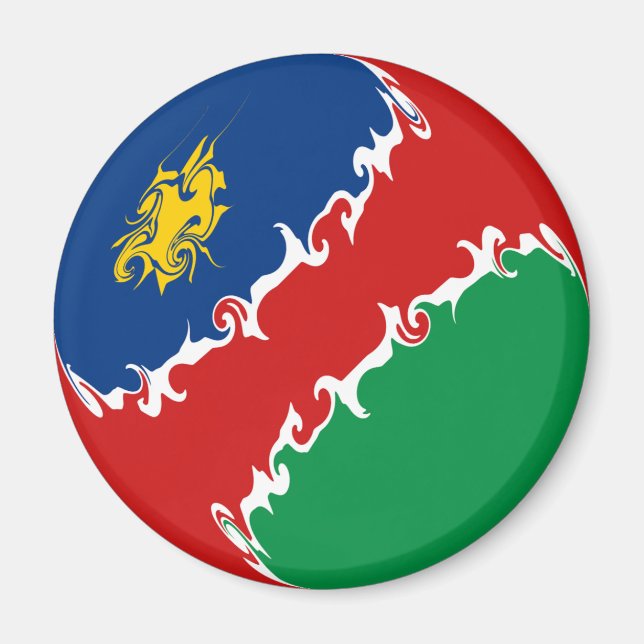 Namibia Gnarly Flagga Magnet (Framsidan)