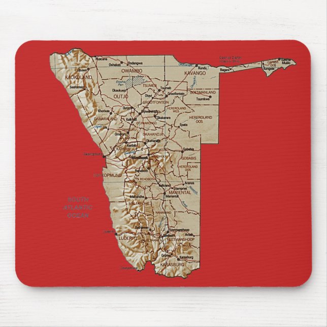 Namibia karta Mousepad Musmatta (Framsidan)