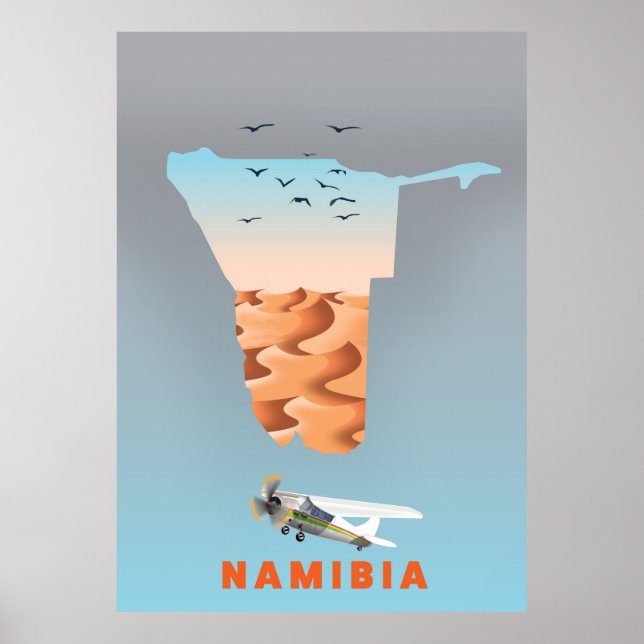 Namibia karta poster (Framsidan)