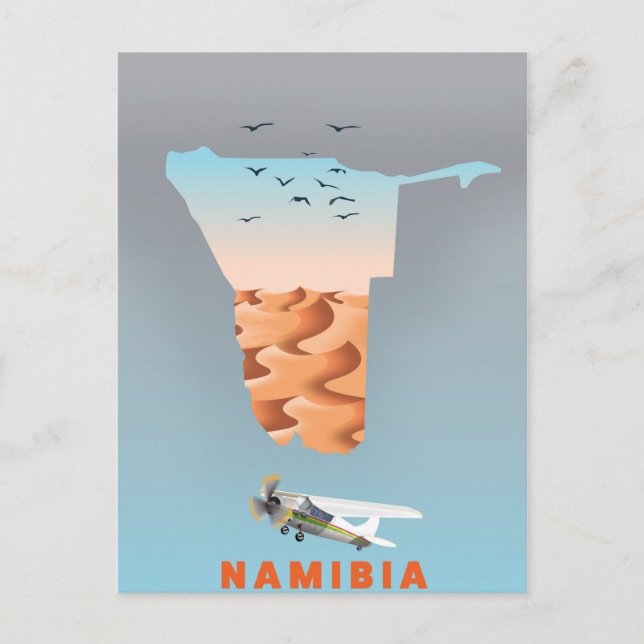 Namibia karta vykort (Framsida)