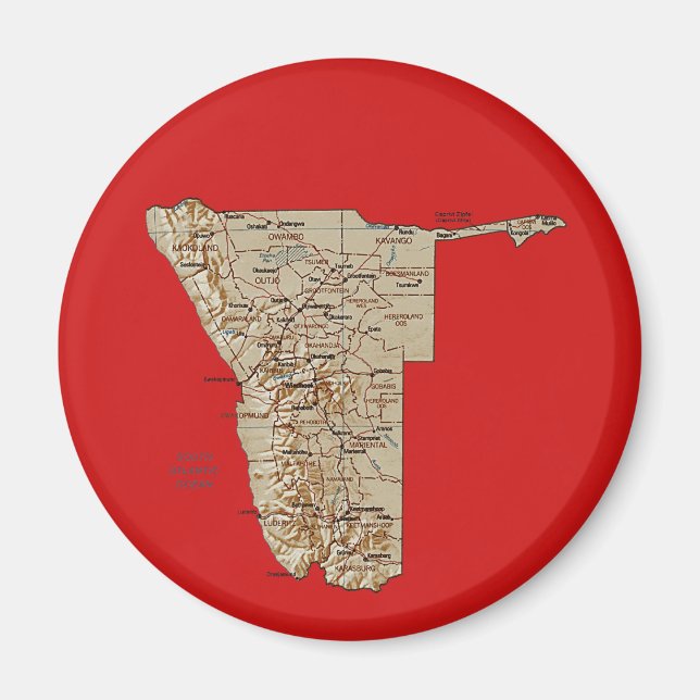 Namibia Kartmagnet Magnet (Framsidan)