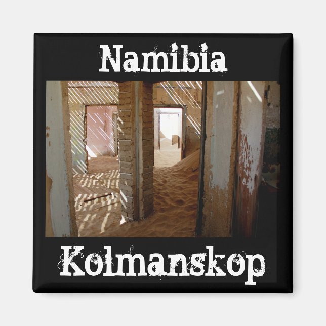 Namibia Kolmanskop House Dune Landcape Ghost Town Magnet (Framsidan)