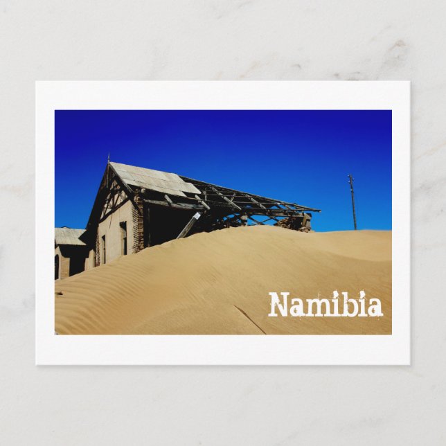 Namibia Kolmanskop House Dune Landcape Nature Vykort (Framsida)