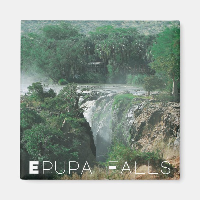 Namibia Kunene Floden Epupa Falls Landskap Magnet (Framsidan)