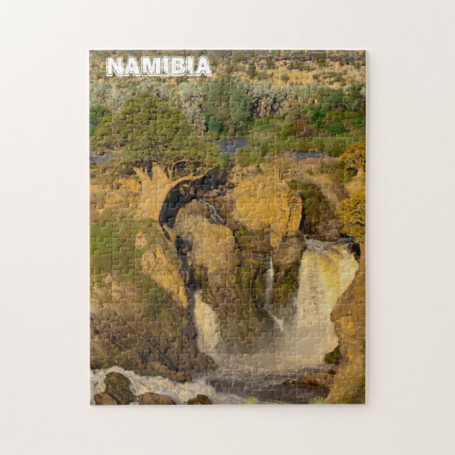 Namibia Kunene Floden Epupa Falls Landskap Pussel (Vertikal)
